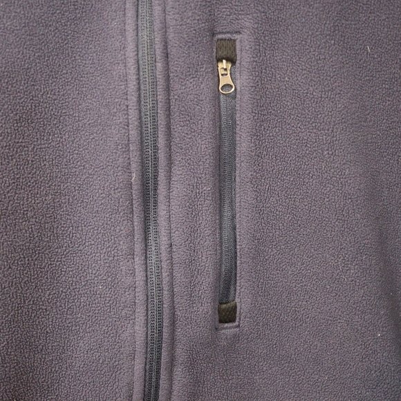 Tek Gear Men's Blue Black Fleece Full Zip Jacket Medium Outdoor Layering - Picture 3 of 11